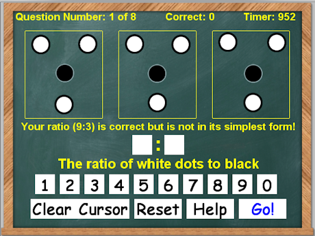 Screen shot of Ratio Speed Challenge